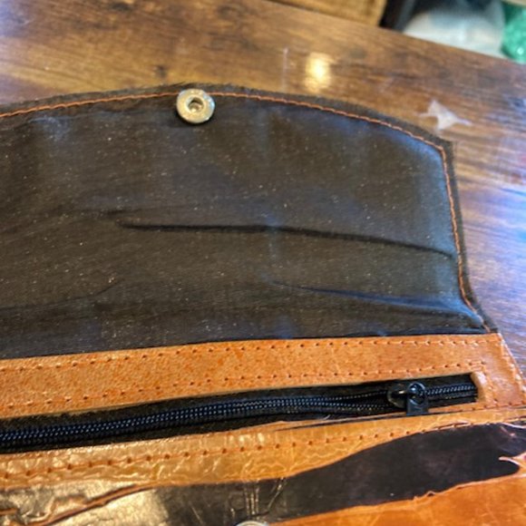 Vintage multicolor leather clutch/wallet - Picture 6 of 9